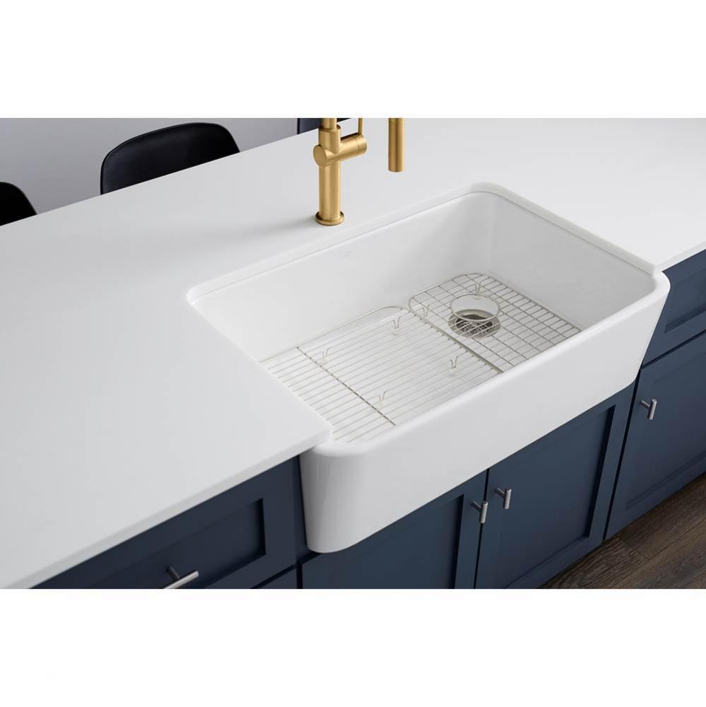 Ironridge® 34'' undermount single-bowl farmhouse kitchen sink