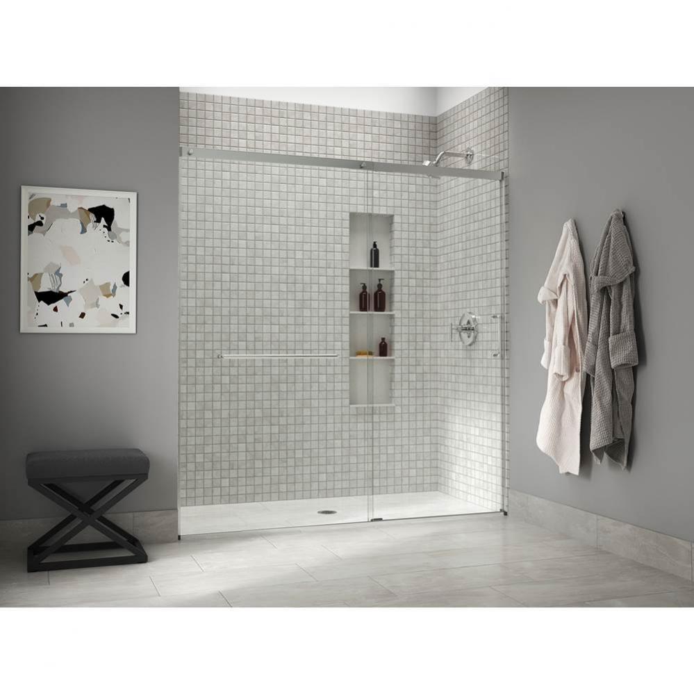 Elate® Sliding shower door, 75-1/2'' H x 68-1/4 - 71-5/8'' W, with heavy