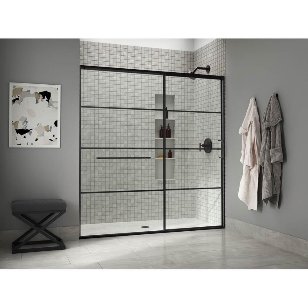 Elate® Sliding shower door, 75-1/2'' H x 68-1/4 - 71-5/8'' W, with heavy