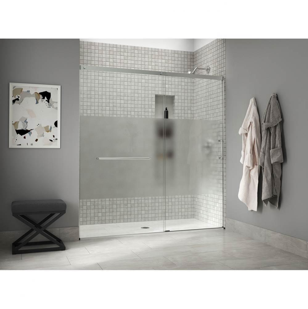 Elate® Sliding shower door, 75-1/2'' H x 68-1/4 - 71-5/8'' W, with heavy