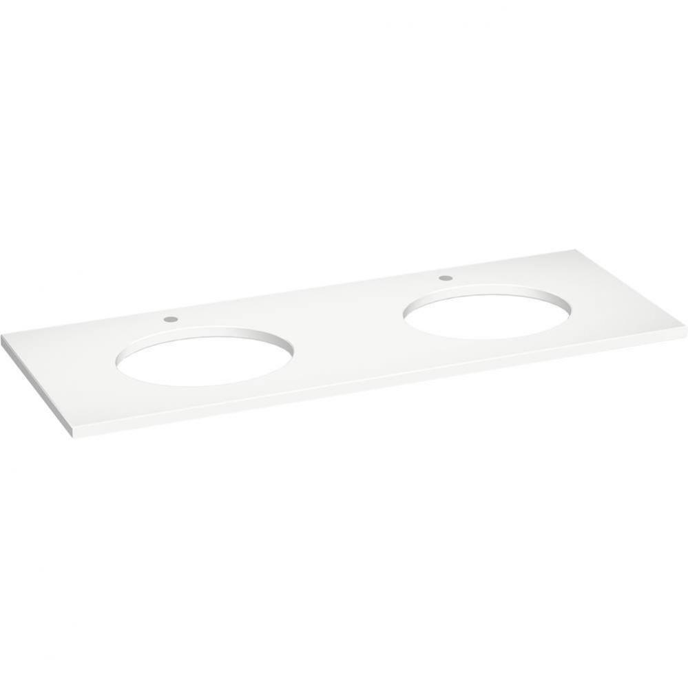 Silestone® quartz 61'' vanity top with double oval cutouts