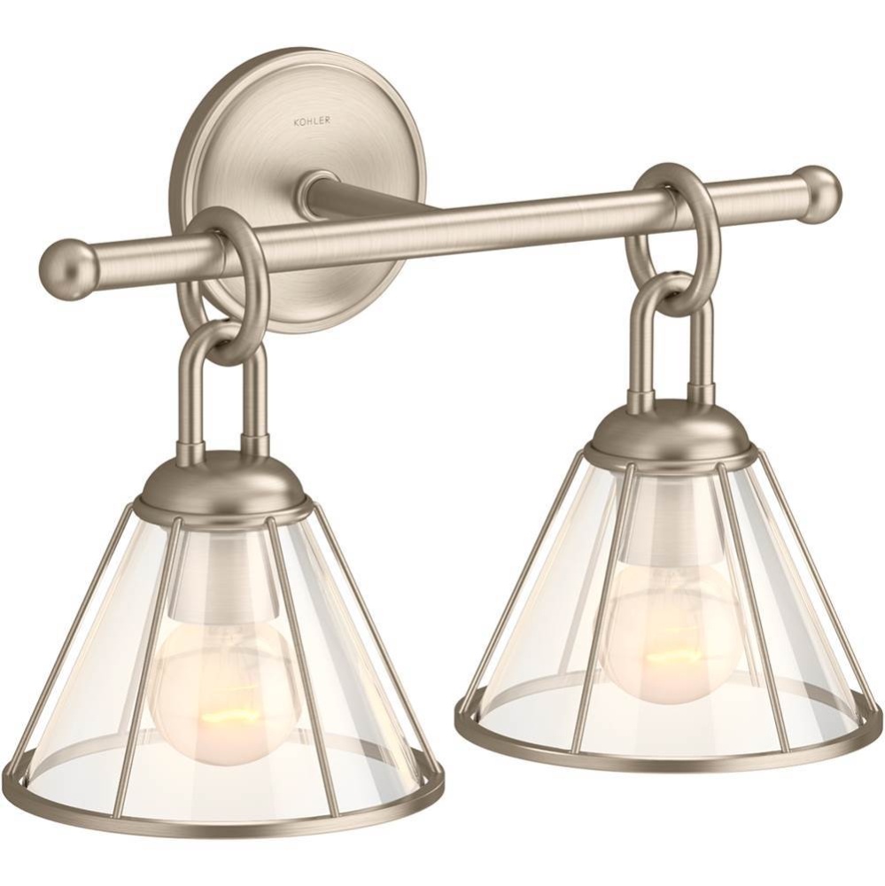 Terret 15.5-in Two-light Sconce