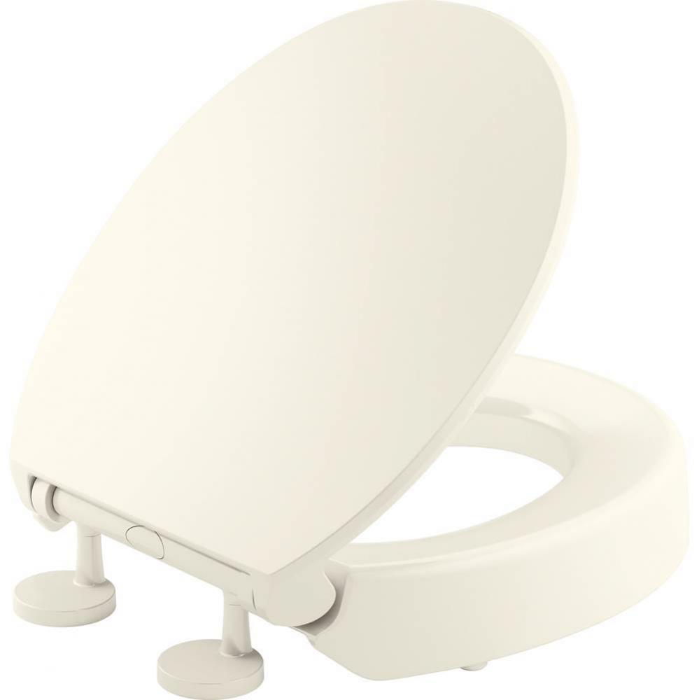 Hyten® Elevated Quiet-Close™ round-front toilet seat