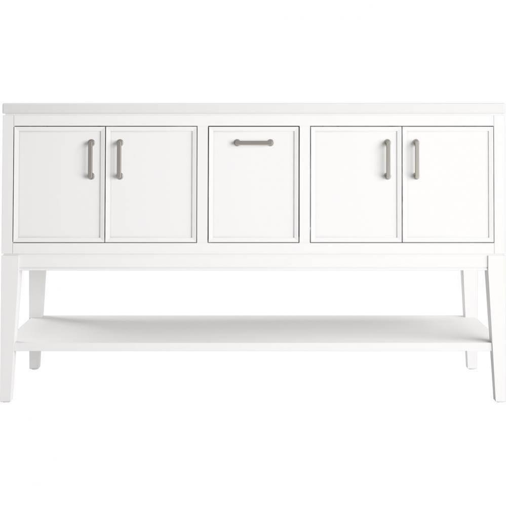 Winnow® 60'' bathroom vanity cabinet with sinks and quartz top
