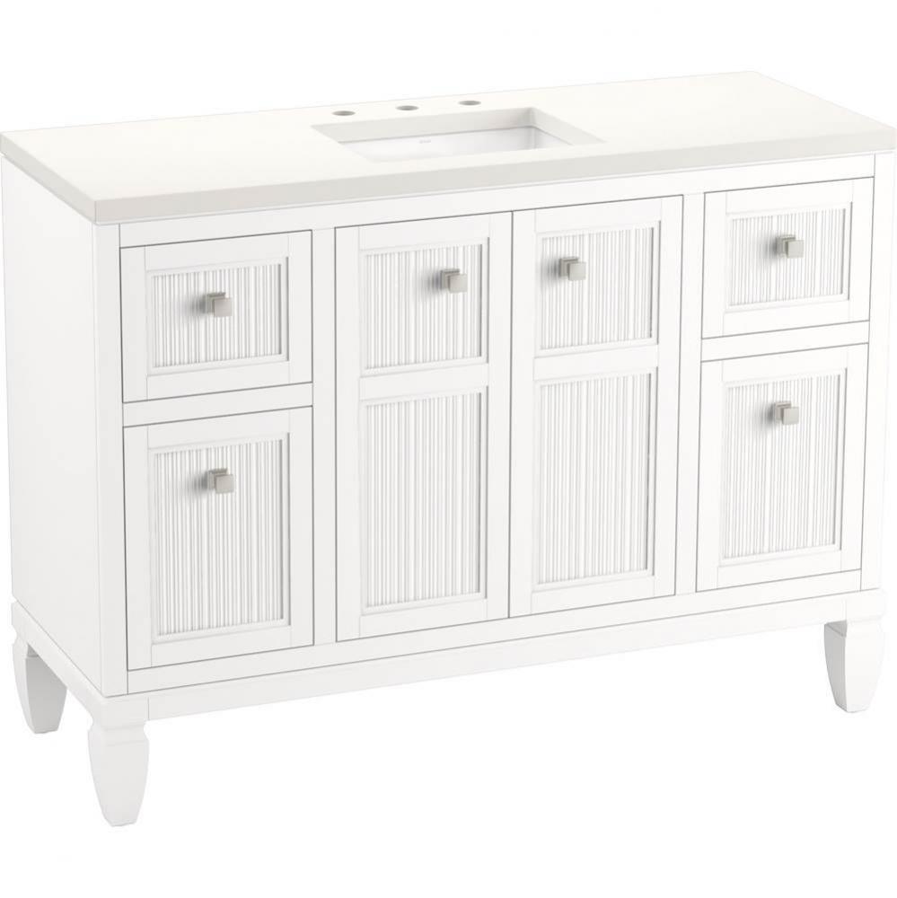 Hearthaven® 48'' bathroom vanity cabinet with sink and quartz top