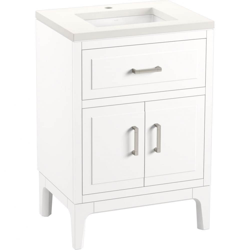Seer® 24'' bathroom vanity cabinet with sink and quartz top