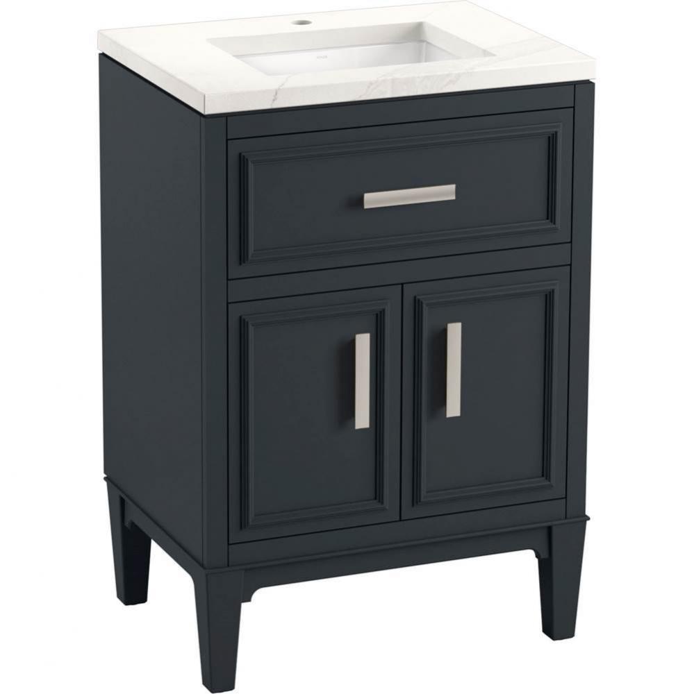 Southerk® 24'' bathroom vanity cabinet with sink and quartz top
