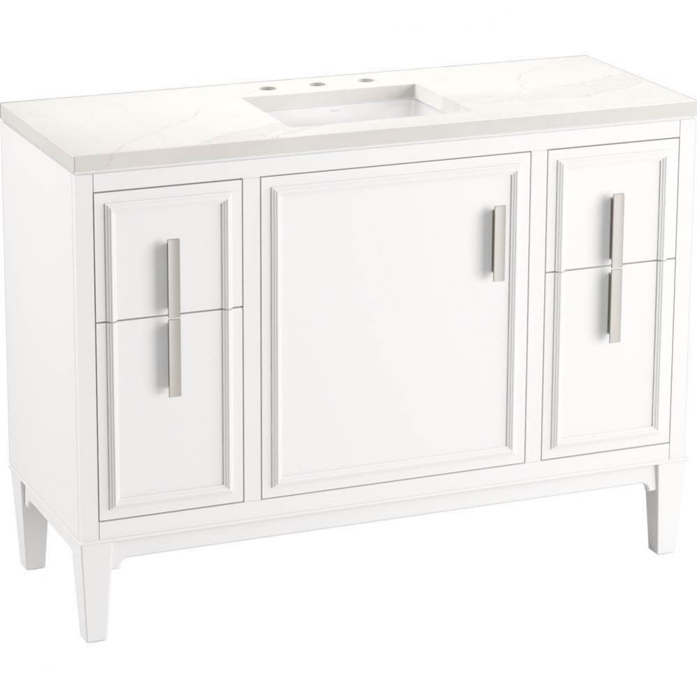 Southerk® 48'' bathroom vanity cabinet with sink and quartz top