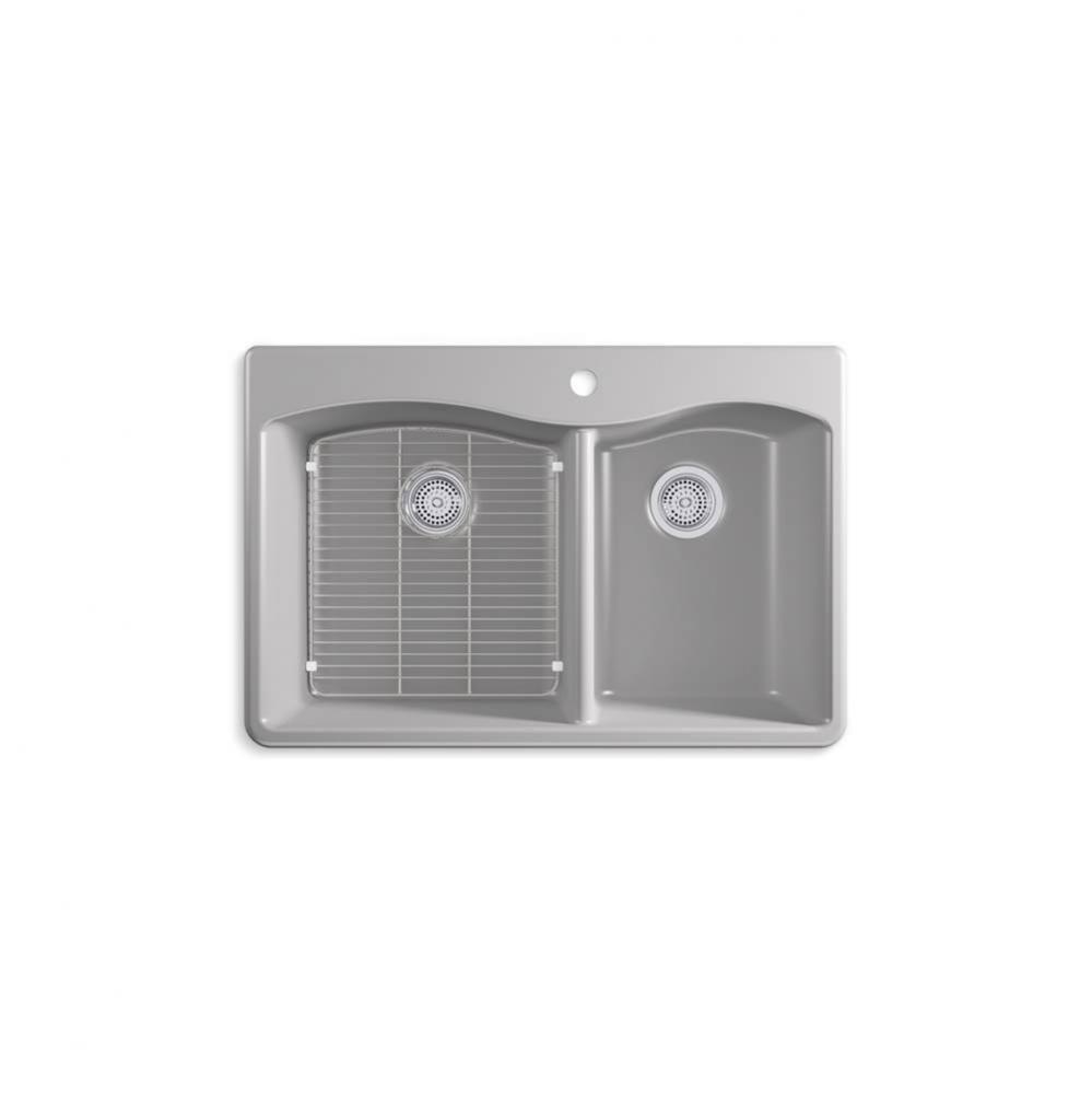Kennon® 33'' top-/undermount double-bowl kitchen sink