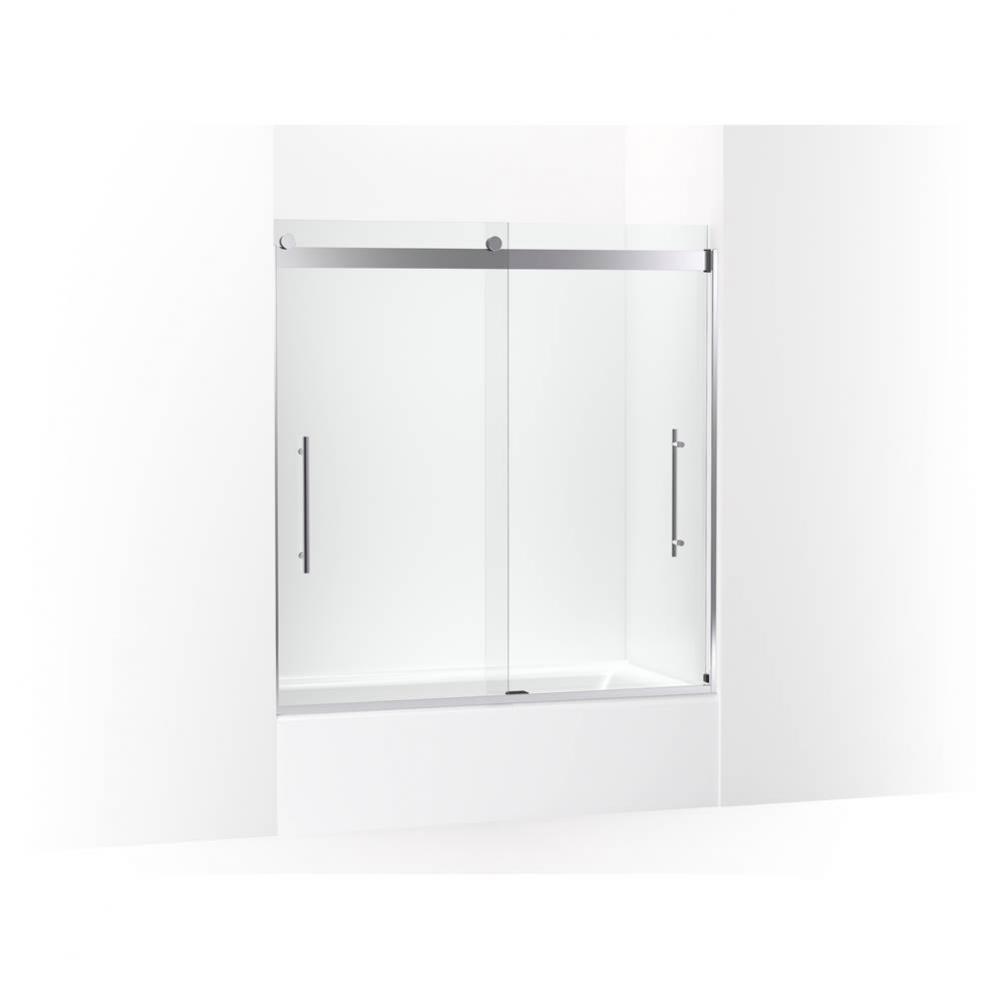 Levity® Plus Frameless sliding bath door, 61-9/16'' H x 56-5/8 - 59-5/8''