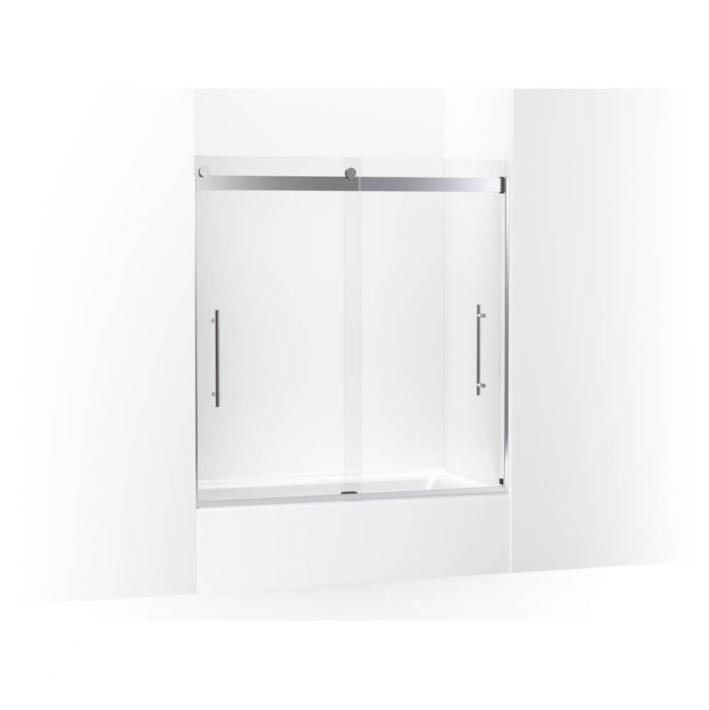 Levity® Plus Frameless sliding bath door, 61-9/16'' H x 56-5/8 - 59-5/8''