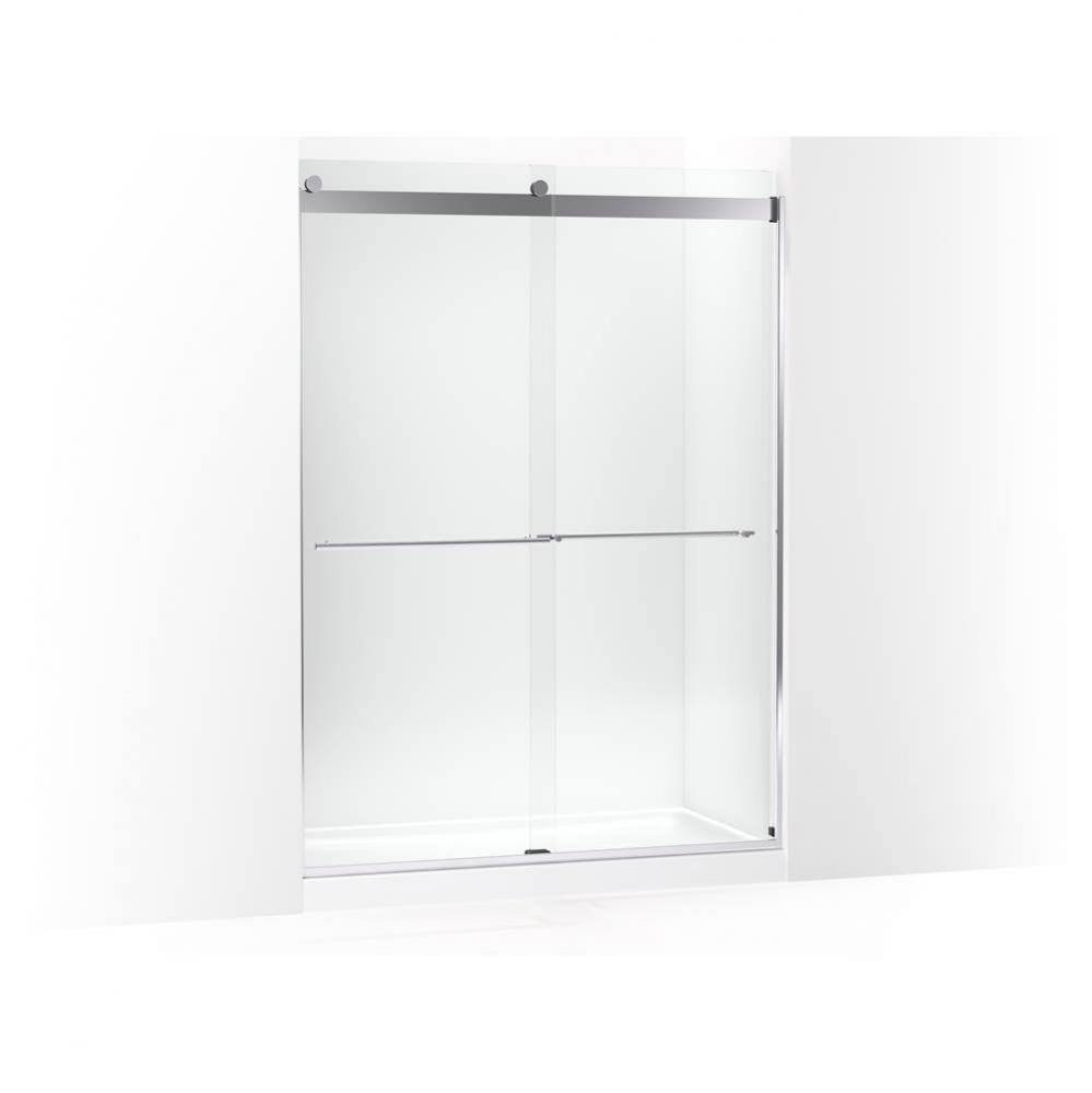 Levity® Plus 81-5/8'' H sliding shower door with 3/8''-thick glass