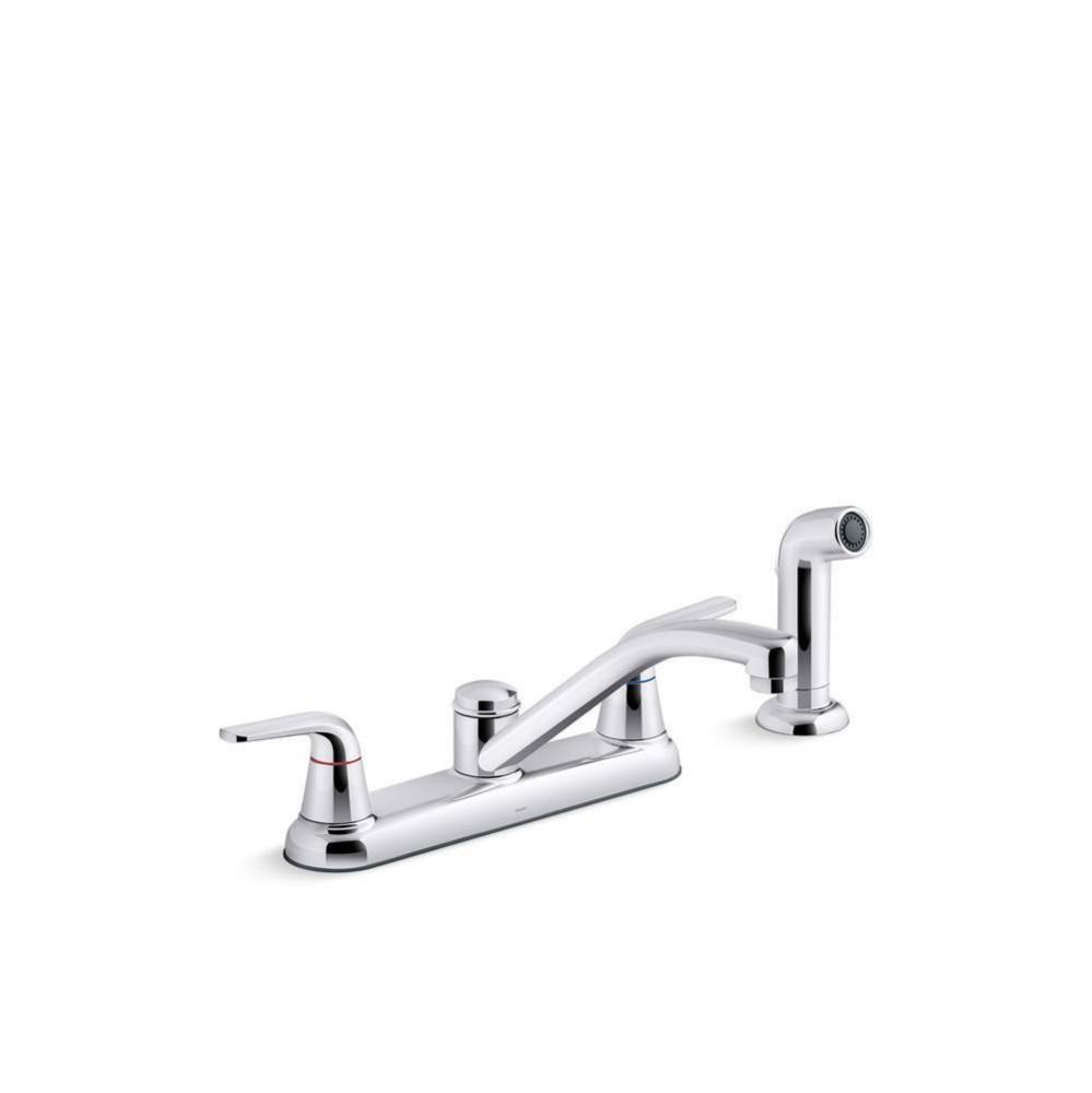 Jolt® Two-handle kitchen sink faucet with side sprayer