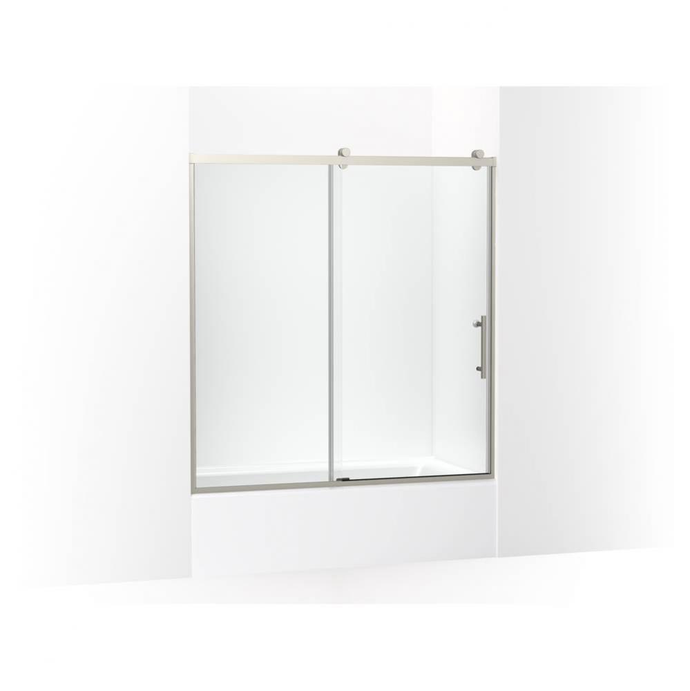 Rely® 62-1/2'' H sliding bath door with 3/8''-thick glass
