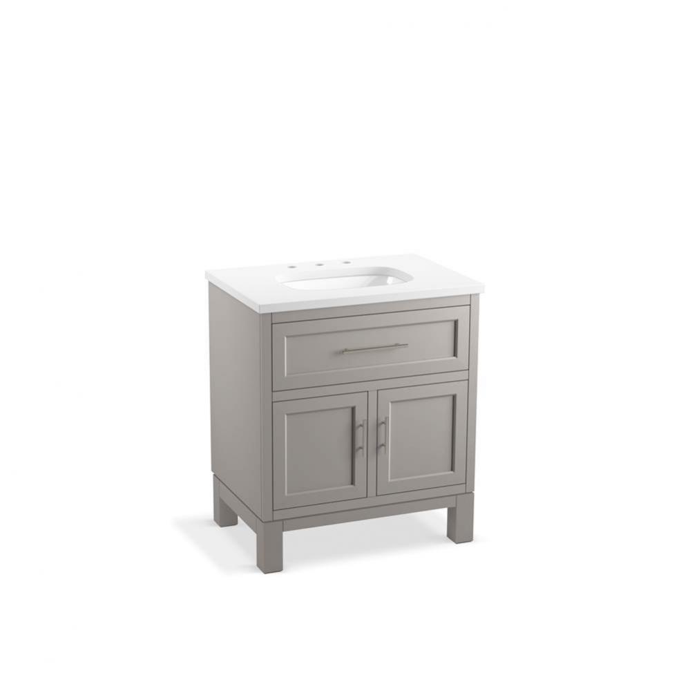 Quo® 30'' bathroom vanity cabinet with sink and quartz top