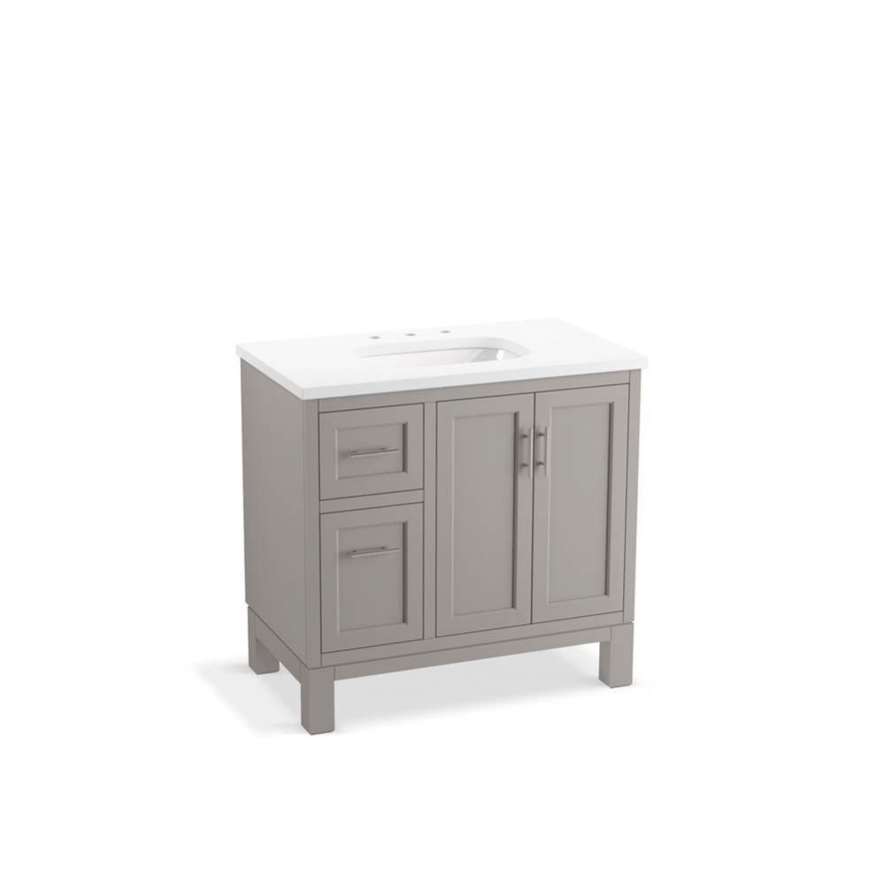 Quo® 36'' bathroom vanity cabinet with sink and quartz top