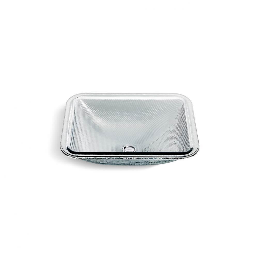 Yepsen® 20'' rectangular undermount bathroom sink, no overflow