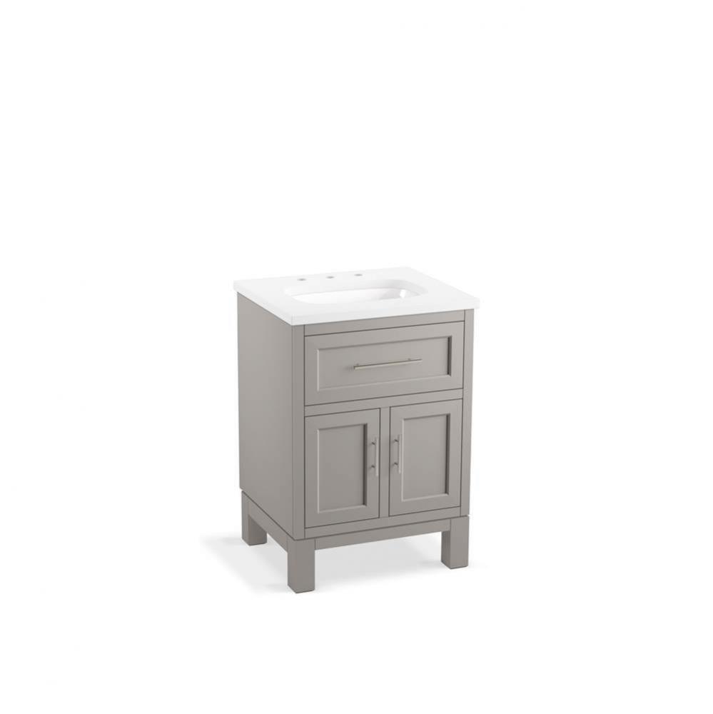 Quo® 24'' bathroom vanity cabinet with sink and quartz top