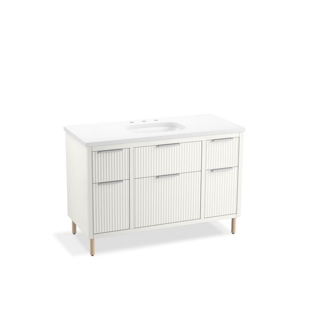 Spacity® 48'' wall-hung bathroom vanity cabinet with sink and quartz top