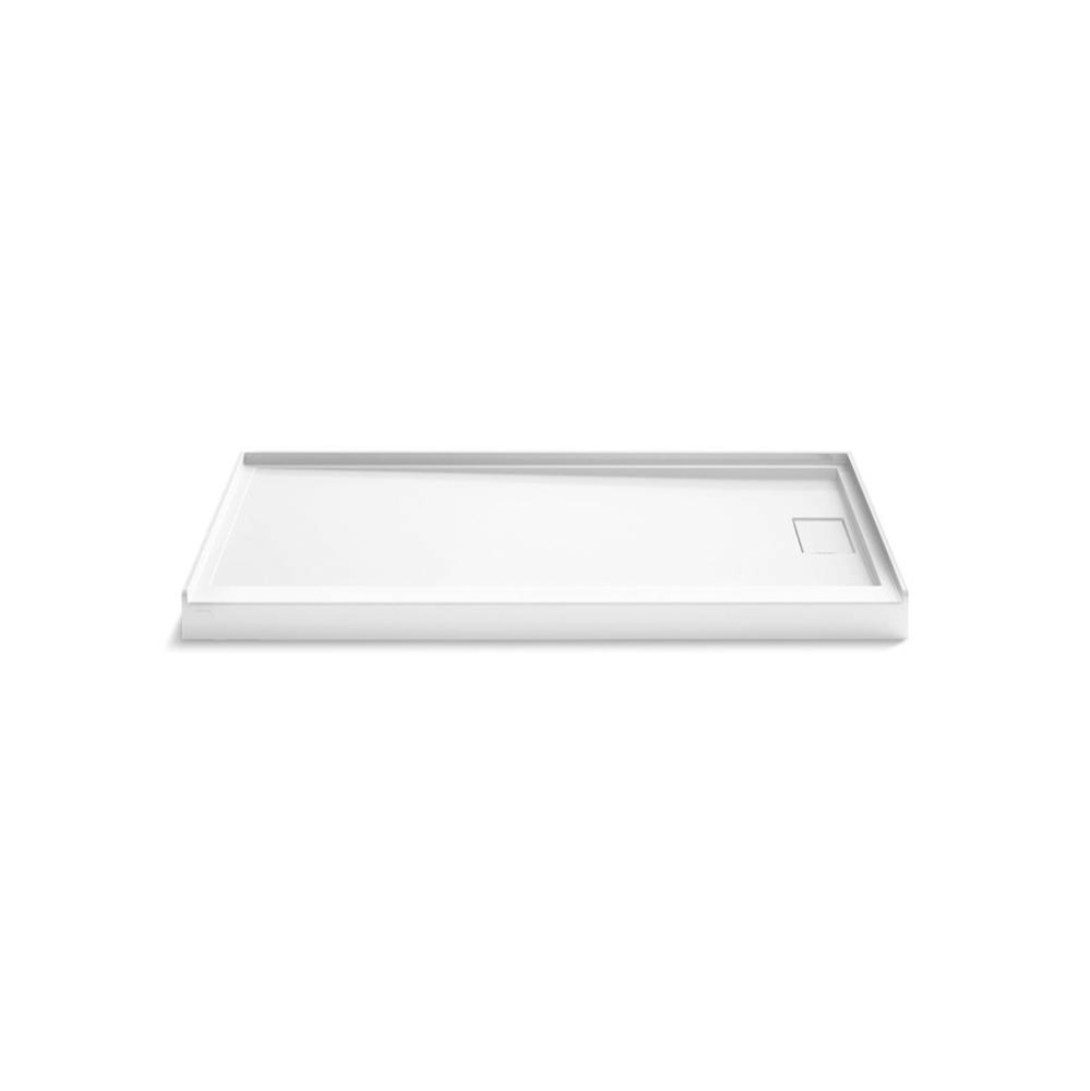 Stoneridge 66'' X 34'' Alcove Shower Base Right Drain