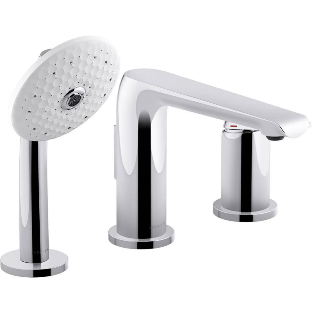 Avid® Deck-mount bath faucet with handshower