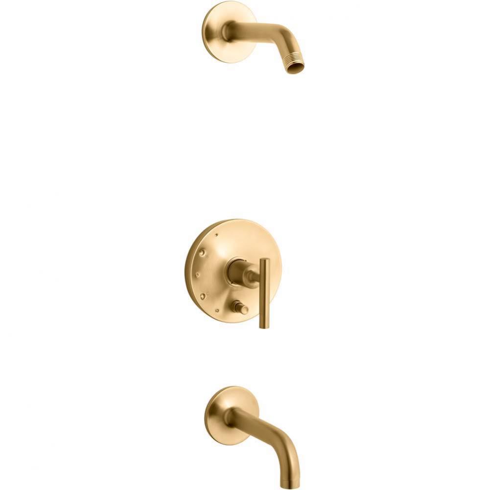 Purist® Rite-Temp® bath and shower trim kit with push-button diverter and lever handle,