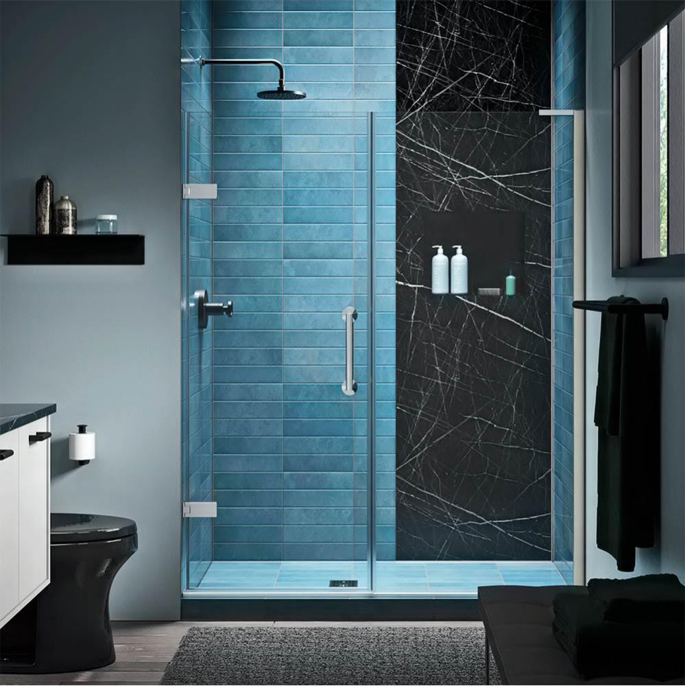 Components™ Frameless pivot shower door, 71-3/4'' H x 58 - 58-3/4'' W, with