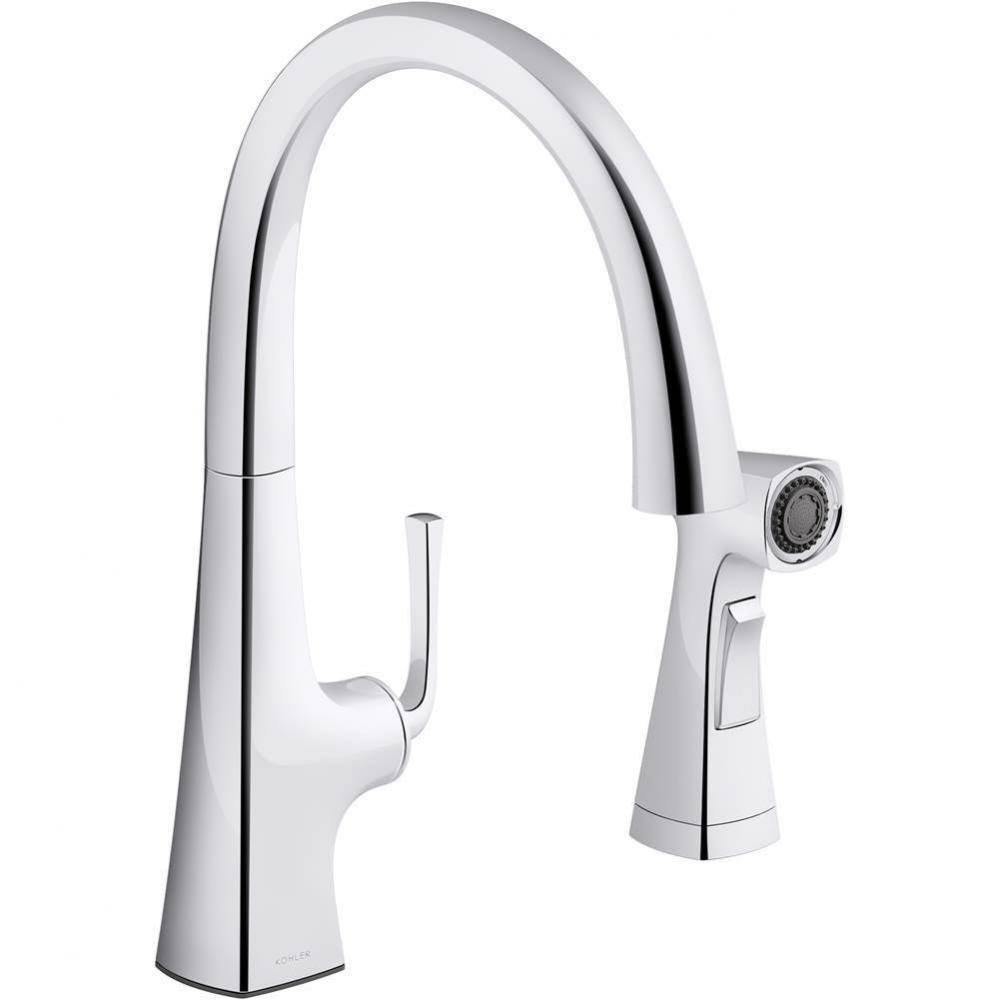 Graze® Single-handle kitchen sink faucet with two-function side sprayer