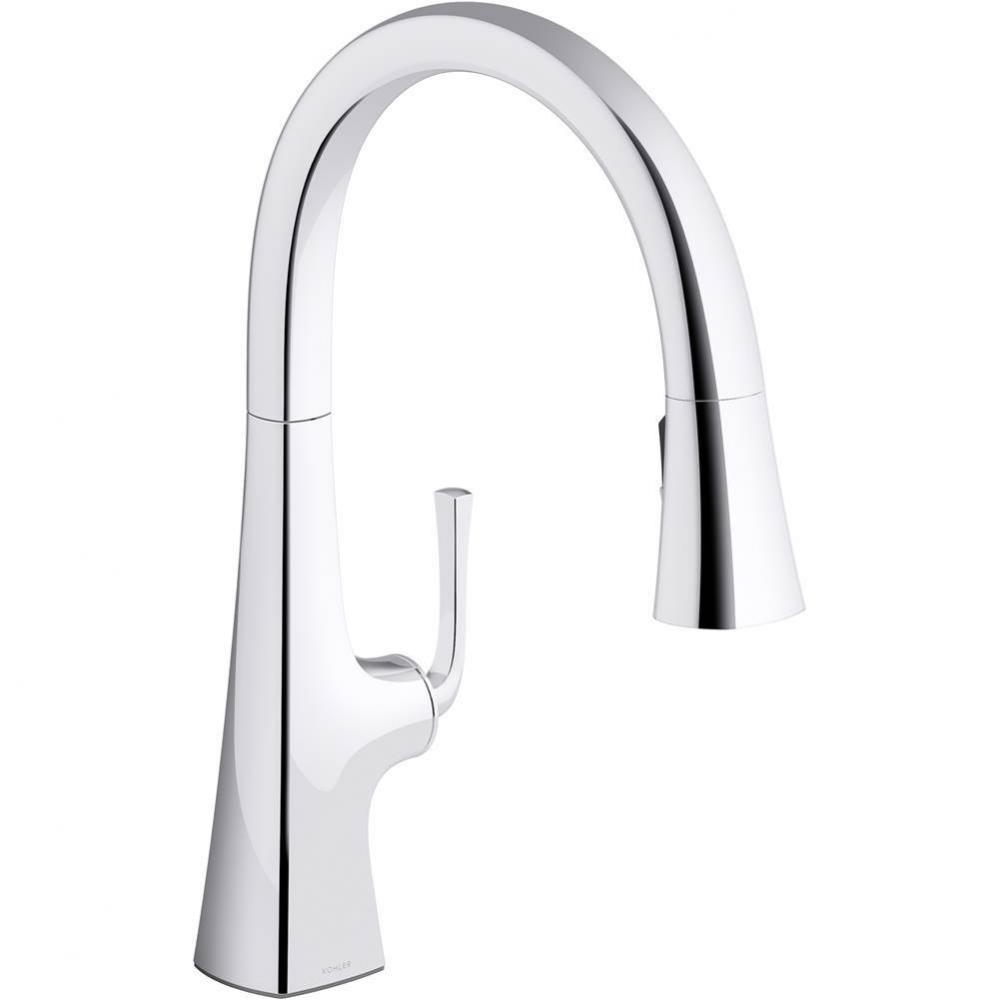 Graze® Pull-down kitchen sink faucet with three-function sprayhead