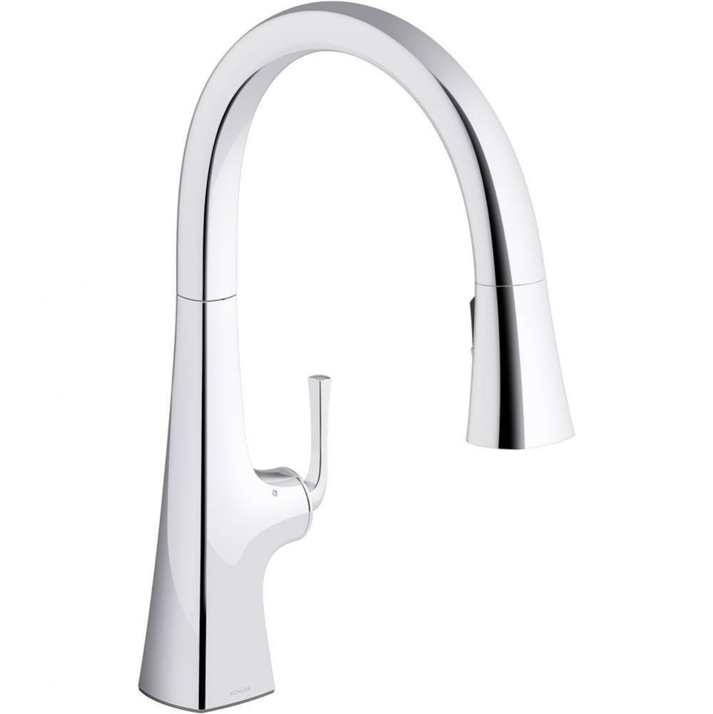 Graze® Touchless pull-down kitchen sink faucet with three-function sprayhead