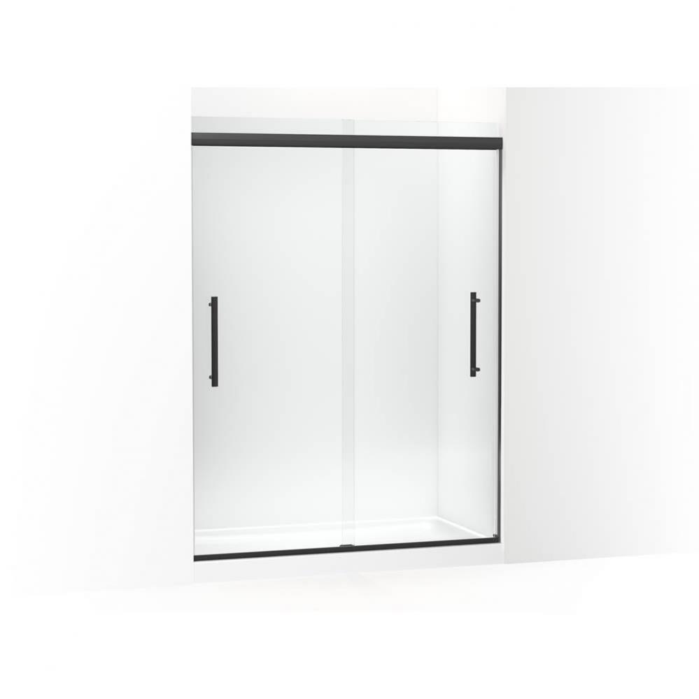 Pleat® 79-1/16'' H sliding shower door with 5/16''-thick glass