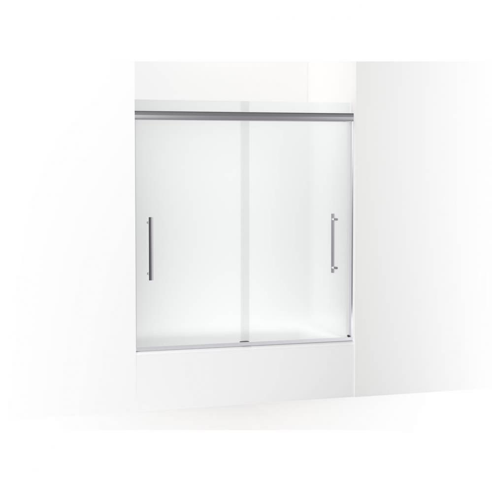 Pleat® Frameless sliding bath door, 63-9/16'' H x 54-5/8 - 59-5/8'' W, wi