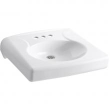 Kohler 1997-SS4N-0 - Brenham™ Wall-mount or concealed carrier arm mount commercial bathroom sink with 4'' c