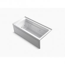 Kohler 1949-RAW-0 - Archer® 66'' x 32'' alcove whirlpool bath with Bask® heated surface,