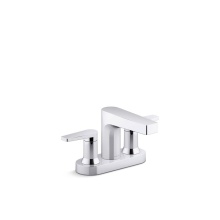 Kohler 37888-4-CP - Taut Centerset Bathroom Sink Faucet, 1.2 Gpm Polished Chrome