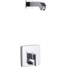 Kohler T14665-4L-CP - Loure® Rite-Temp® shower trim kit with push-button diverter, without showerhead