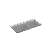 Kohler 8204-CM4 - Cairn® 33-1/2'' undermount double-bowl kitchen sink