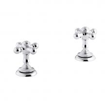Kohler T98071-3-CP - Artifacts® Deck-mount bath faucet handle trim with Cross design