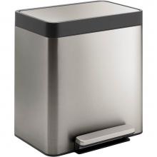 Kohler 20942-ST - 8-gallon stainless steel step trash can