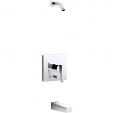 Kohler T99763-4L-CP - Honesty® Rite-Temp® bath and shower trim kit with push-button diverter, without showerhe