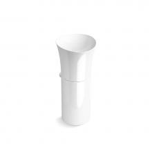 Kohler 20701-N-0 - Veil™ 16'' pedestal bathroom sink, no overflow