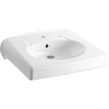 Kohler 1997-SS1R-0 - Brenham™ Wall-mount or concealed carrier arm mount commercial bathroom sink with single faucet h