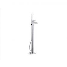 Kohler T23492-4-CP - Parallel® Floor-mount bath filler trim with handshower