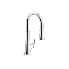 Kohler 23766-CP - Tone® Touchless pull-down kitchen sink faucet with three-function sprayhead