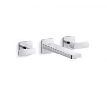 Kohler T27120-4-CP - Parallel® Wall-mount bathroom sink faucet trim, 1.2 gpm