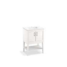 Kohler 33577-ASB-0 - Winnow® 24'' bathroom vanity cabinet with sink and quartz top