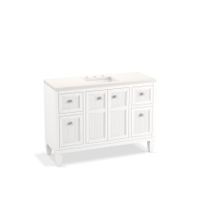 Kohler 33538-ASB-0 - Hearthaven® 48'' bathroom vanity cabinet with sink and quartz top