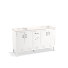 Kohler 33555-ASB-0 - Seer® 60'' bathroom vanity cabinet with sinks and quartz top