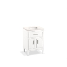 Kohler 33543-ASB-0 - Southerk® 24'' bathroom vanity cabinet with sink and quartz top