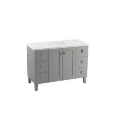 Kohler 99535-LG-1WT - Poplin® 48'' bathroom vanity cabinet